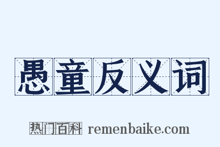 愚童反义词是什么意思的图片